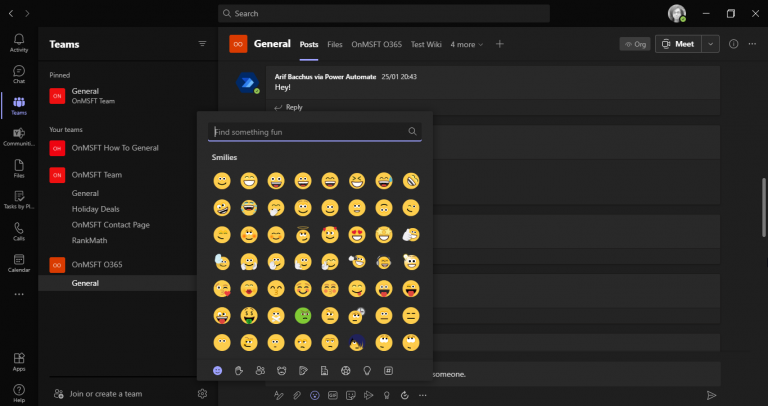 Microsoft Teams Expanded Emoji Picker (1)