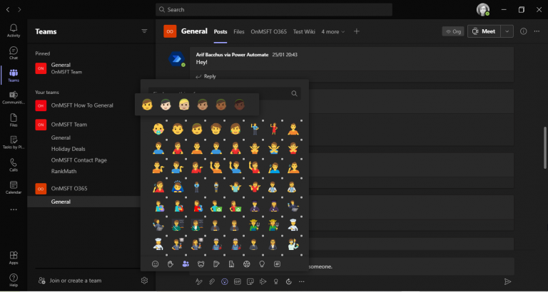 Microsoft Teams Expanded Emoji Picker (2)