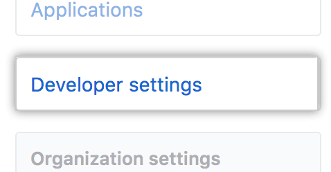 developer settings