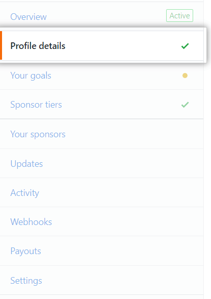 Profile Tab