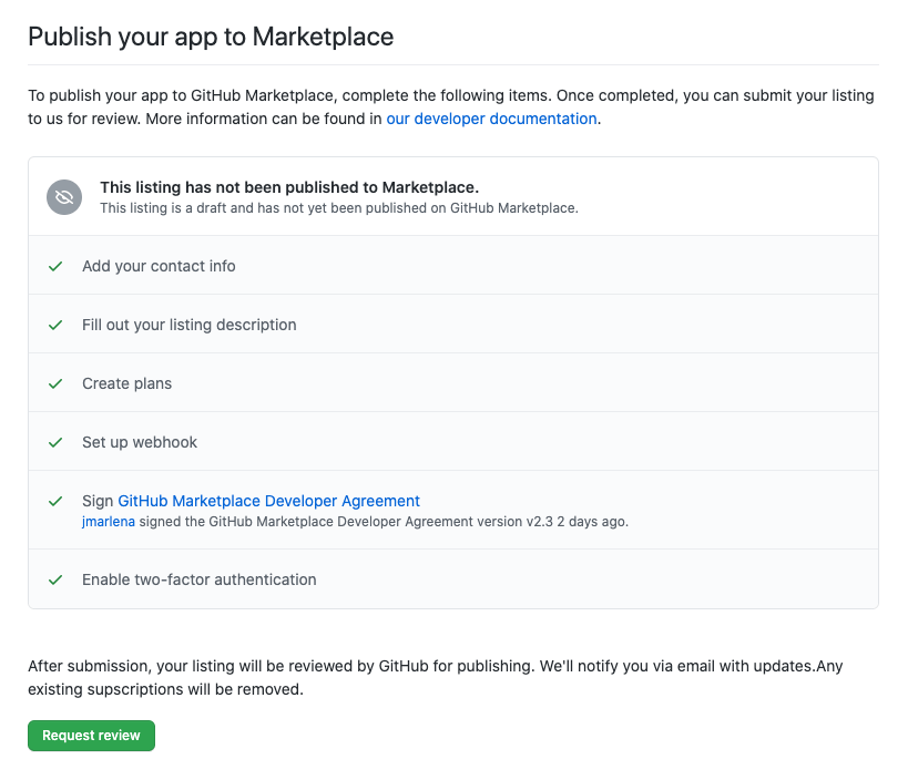 publish your app checklist and submission