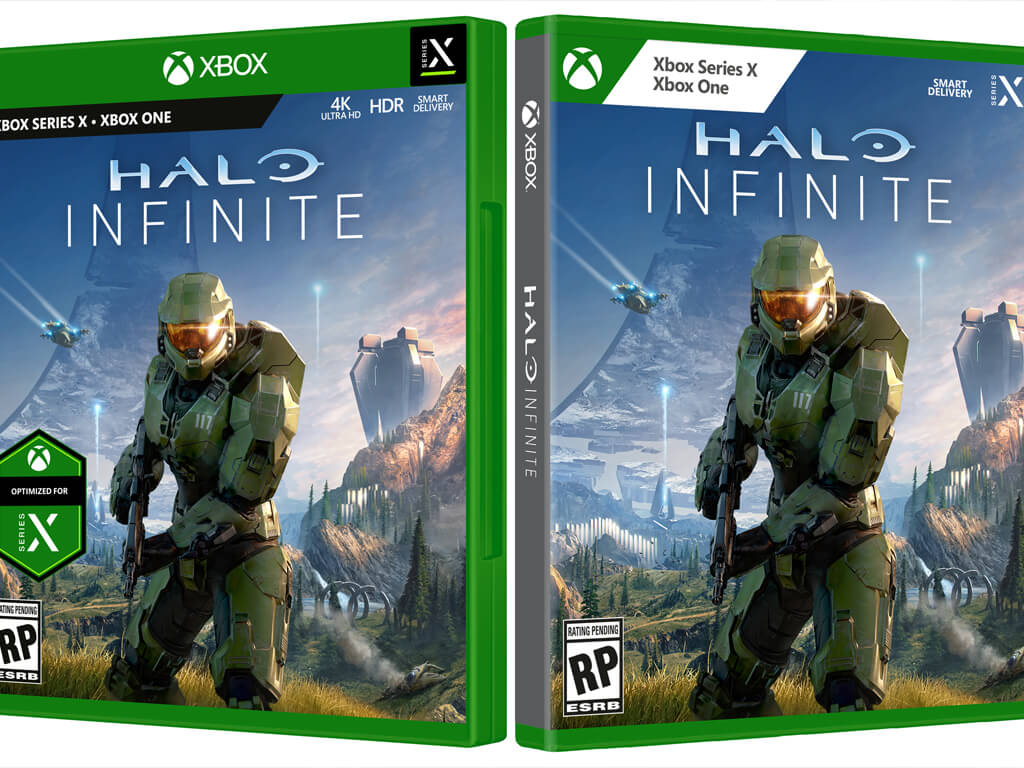 New and old Halo Infinite vidoe game boxart and case