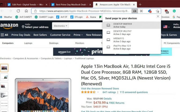 microsoft edge share tabs