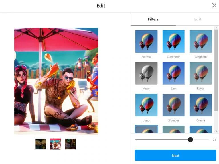 Windows 10 Instagram app