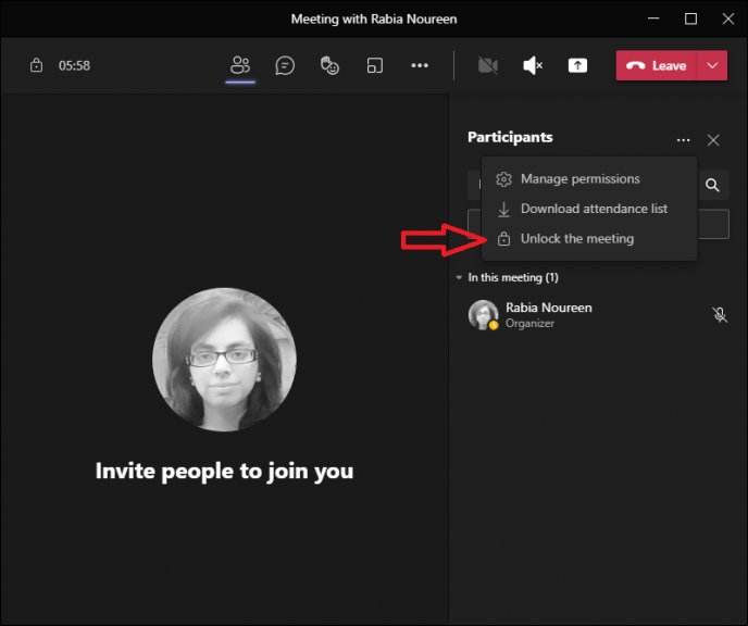 Lock Meeting Microsoft Teams 4
