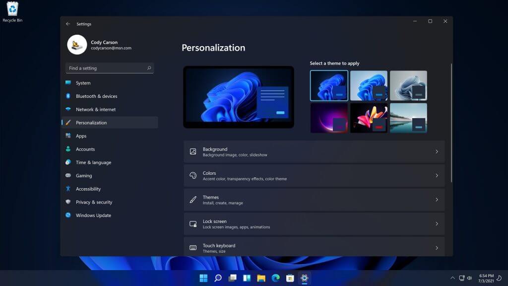 Hands-on video: Refreshed user interface in Windows 11 Dev Channel Build 22000.51 - OnMSFT.com - July 4, 2021