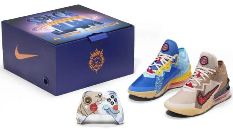 Space Jam A New Legacy inspired Xbox Wireless Controller and sneaker bundle