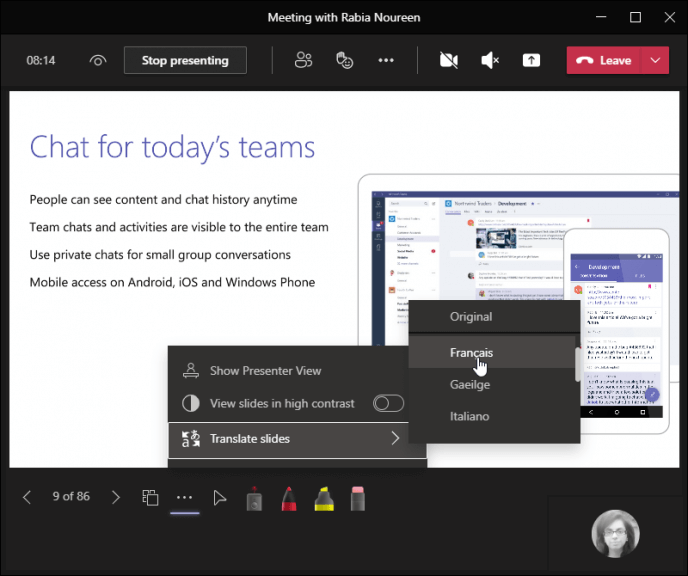 Microsoft Teams now lets users translate slides in PowerPoint Live presentations - OnMSFT.com - July 19, 2021