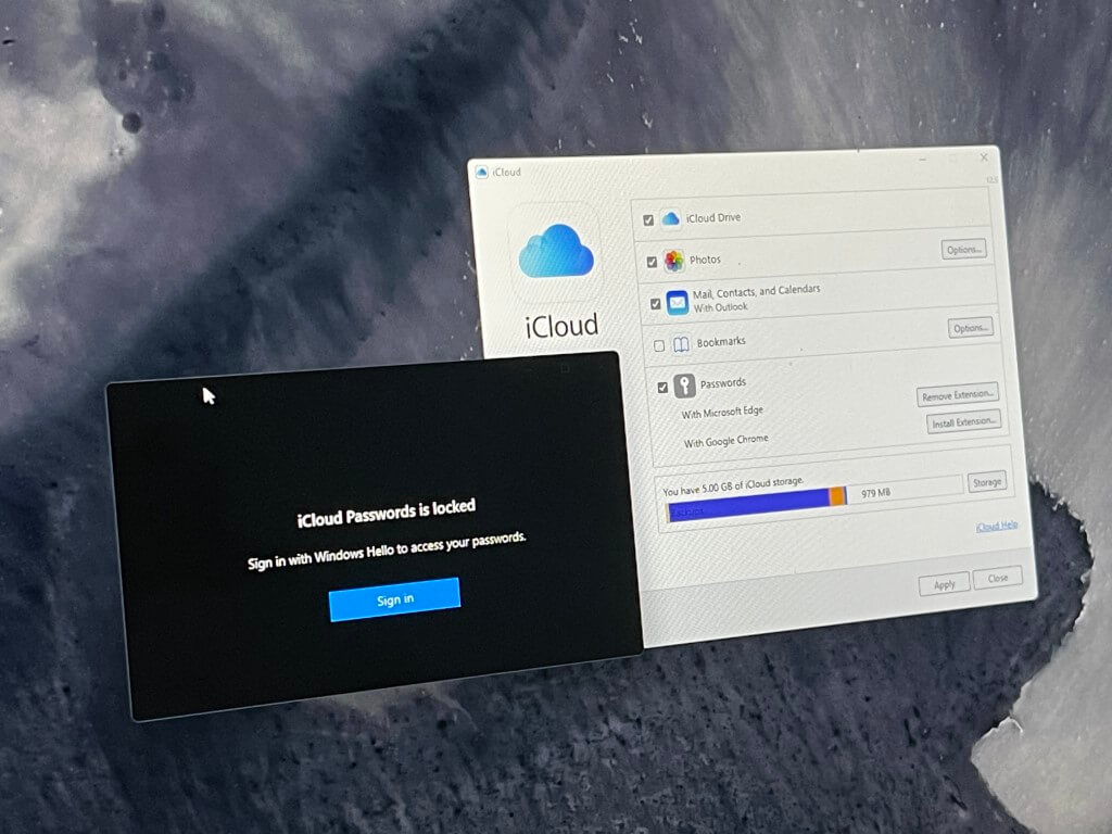 Apple iCloud Microsoft Store app on Windows 10 and Windows 11 gets new Password manager app - OnMSFT.com - August 16, 2021
