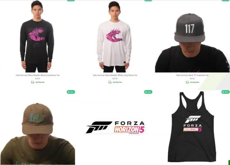 Xbox Halo en Forza Merch Hardware Store
