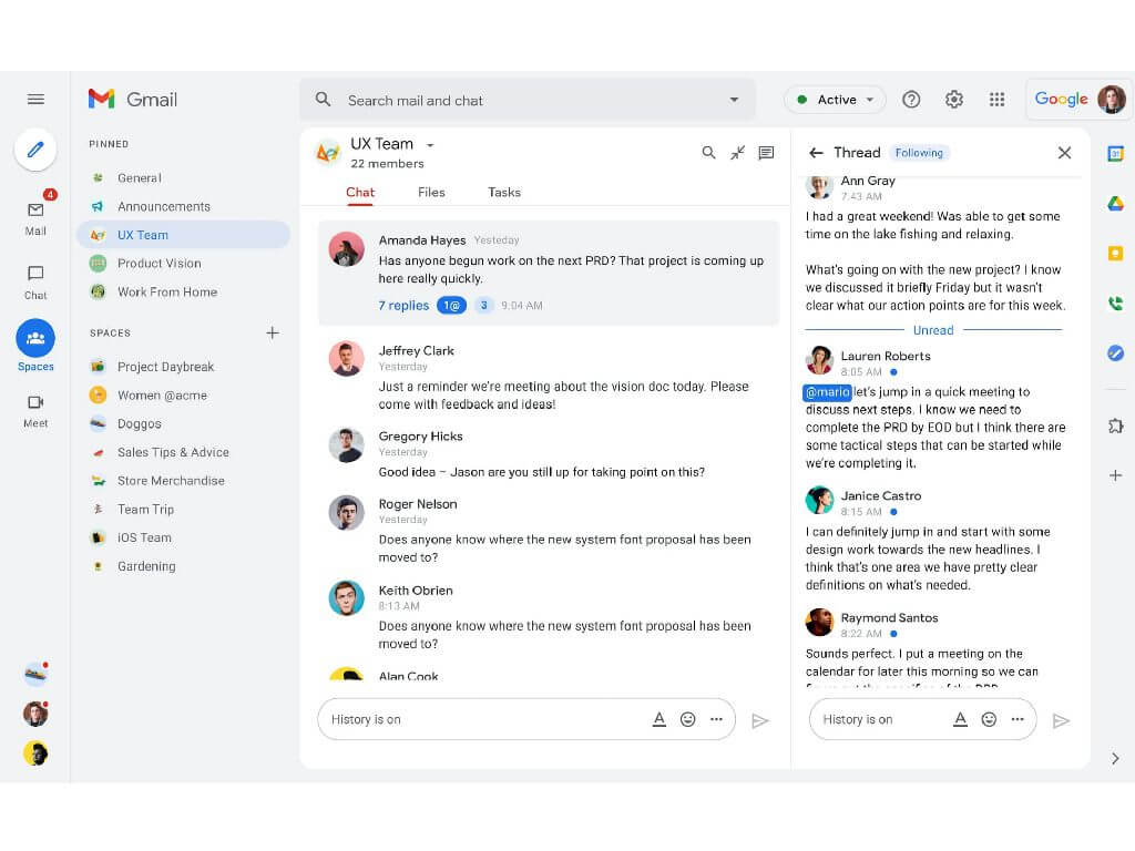 Google completes rooms to "spaces" rebrand rollout to better compete with slack and teams - onmsft. Com - september 8, 2021