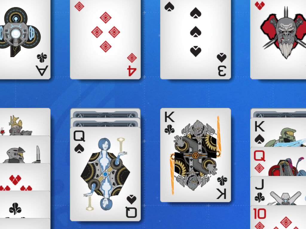 Halo theme in Microsoft Solitaire Collection
