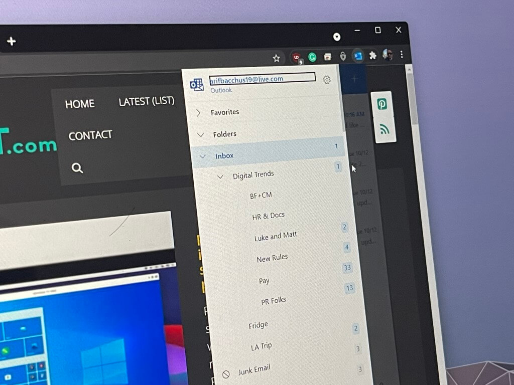 how to add outlook extension in chrome