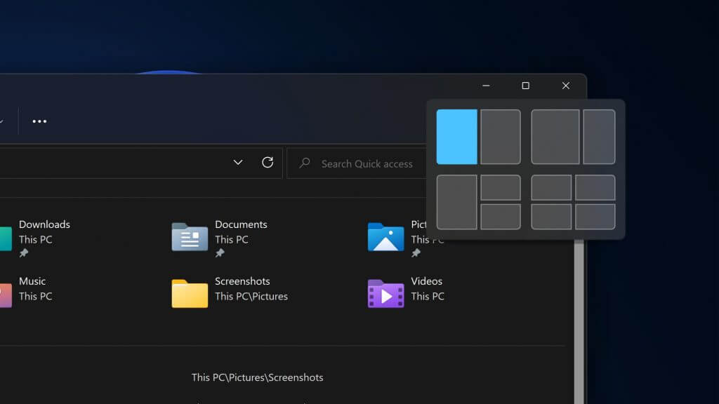 Windows 11 Review: A More Coherent Software Experience (Hands On Video) - Screenshot 12 2 Snap layouts