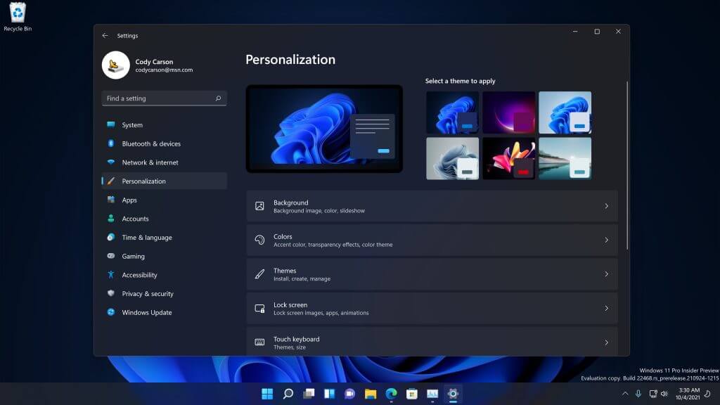 Windows 11 Review: A More Coherent Software Experience (Hands On Video) - Screenshot 9 New windows settings
