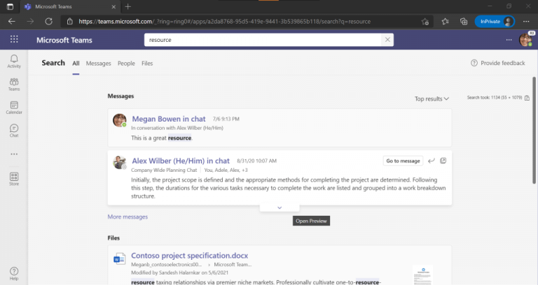 Microsoft Teams public preview can now provide faster and more relevant search results - OnMSFT.com - October 12, 2021