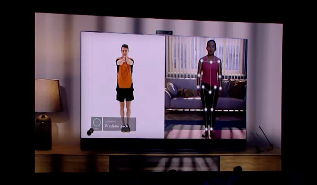 Microsoft'S Kinect Comes To Sky Glass Tv With Voice Commands, Motion Gaming, And A 4K Camera - Skyglasstvkinectfitness Sky glass tv with kinect-like smart camera and fitness app