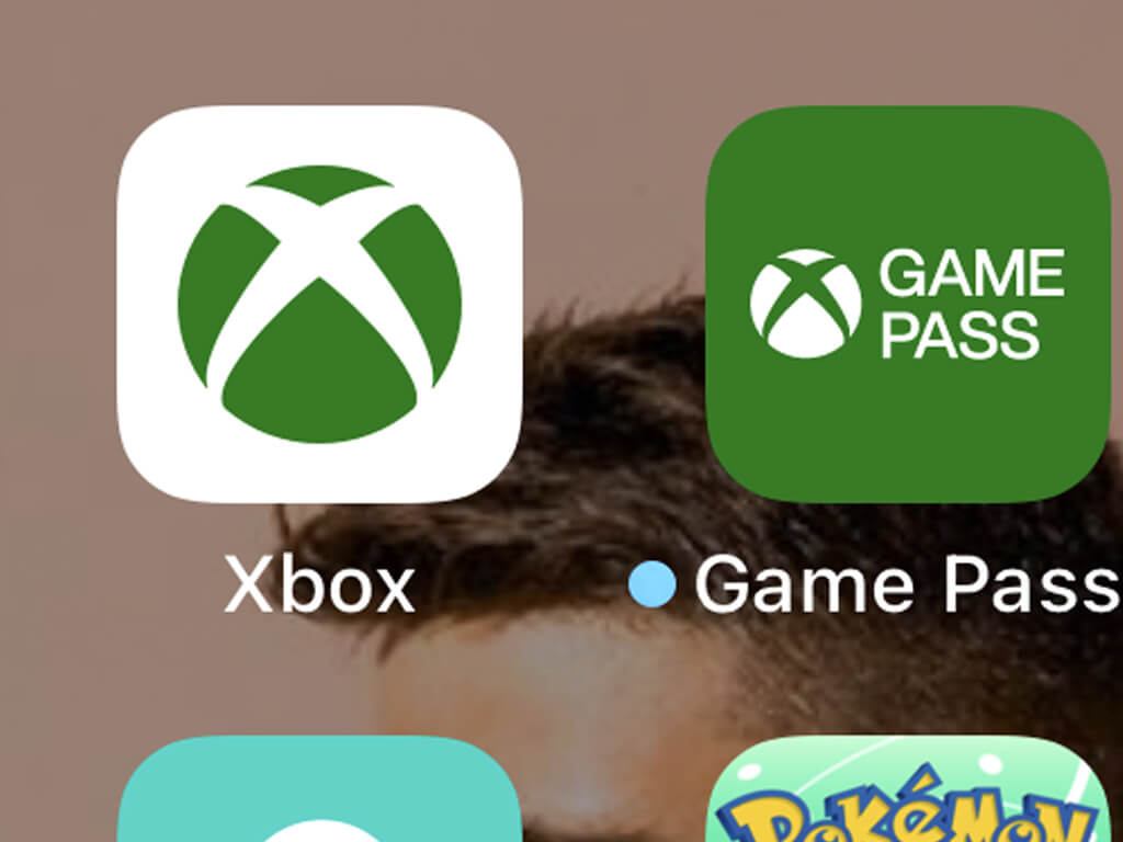 White Xbox app icon on iPhone