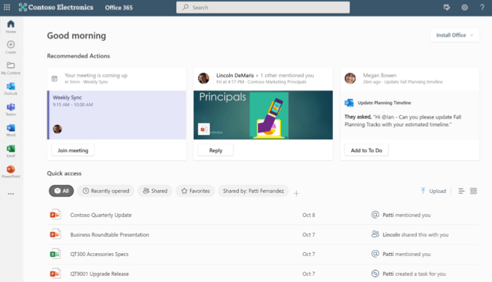 Redesigned Office.com