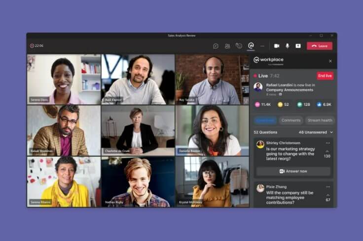 Meta - workplace - Microsoft Teams