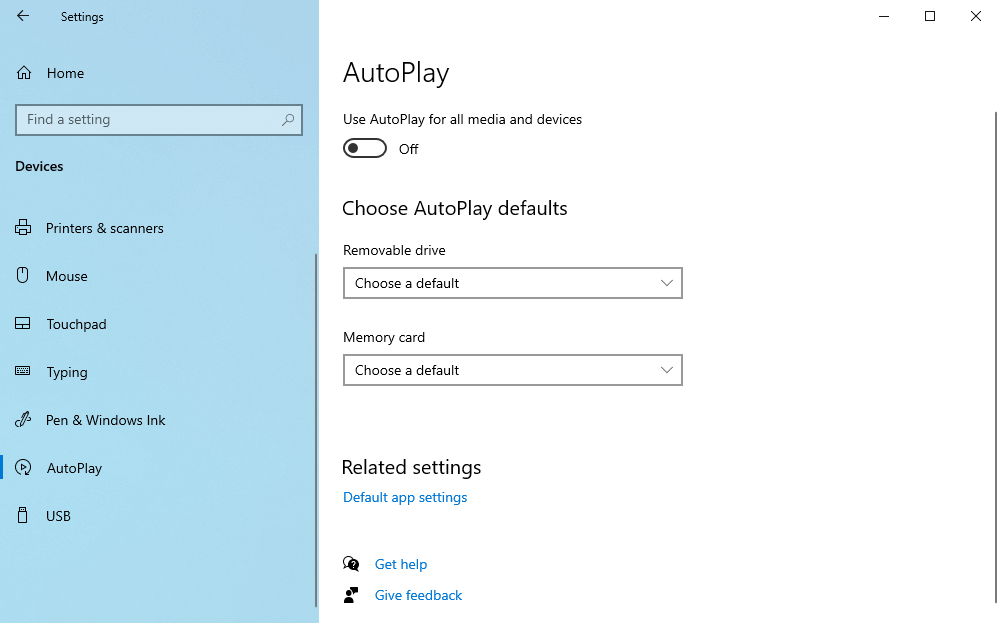 how to disable autoplay on windows 10