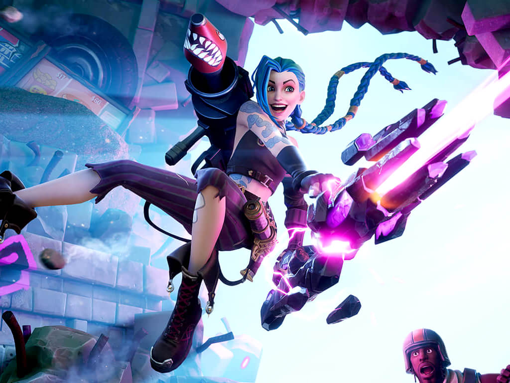 League of Legends’ Jinx in Fortnite on Windows, Xbox One, and Xbox Series X