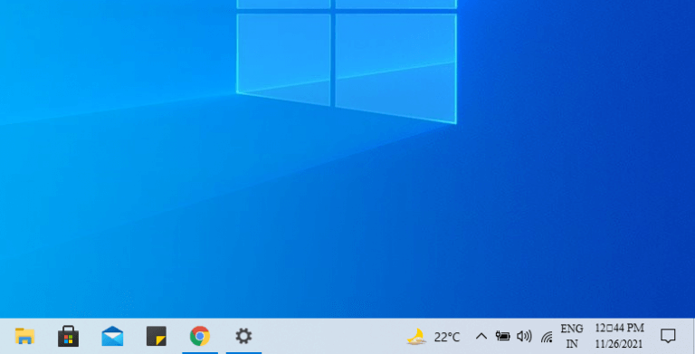 Windows 10 system tray