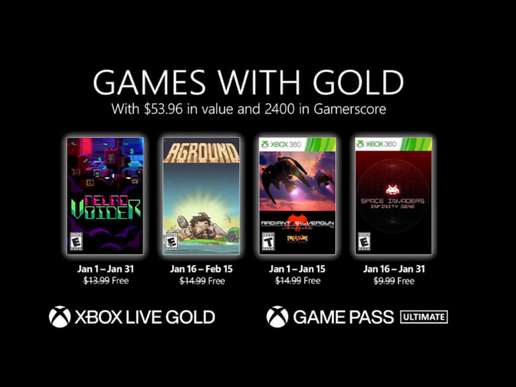 Microsoft reveals xbox games with gold lineup for january 2022 - onmsft. Com - december 23, 2021
