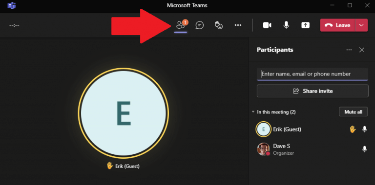 raise your hand feature in Microsoft Teams 