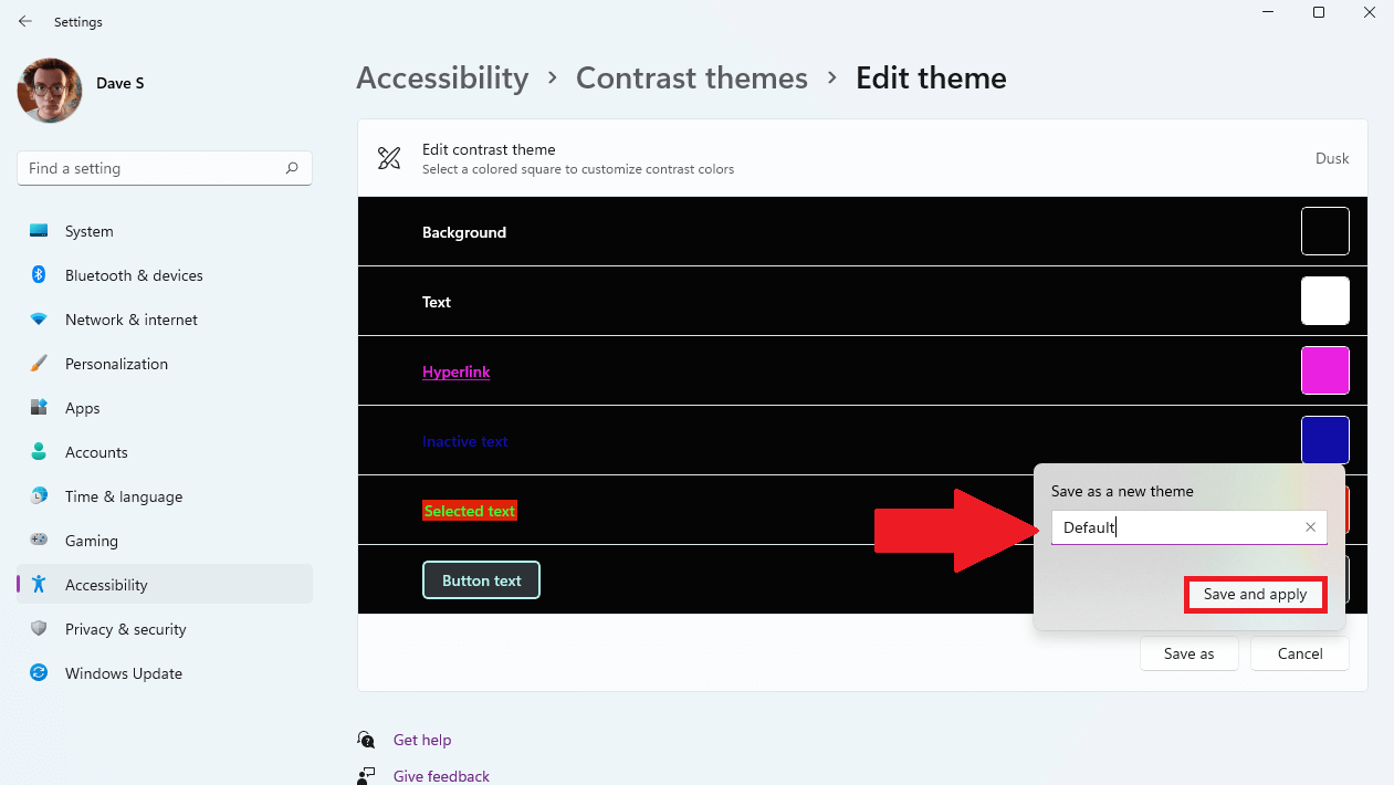 high contrast themes on windows 10