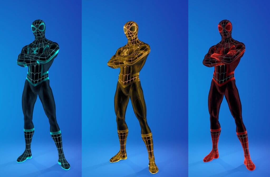 Fortnite Spider-Man Super Style skins. Credit: Hypex