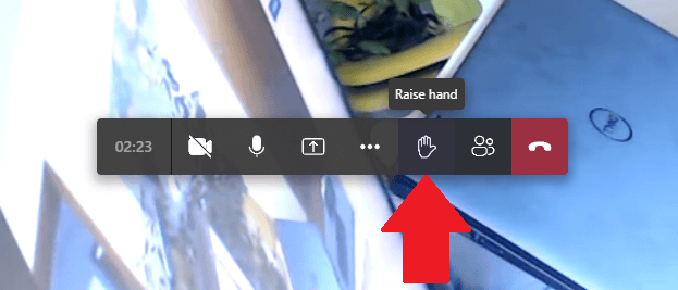 raise your hand feature in Microsoft Teams 
