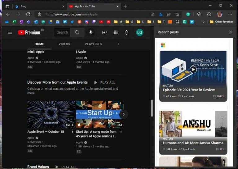 Microsoft edge canary tests new &quot;follow creator&quot; feature on youtube - onmsft. Com - january 17, 2022