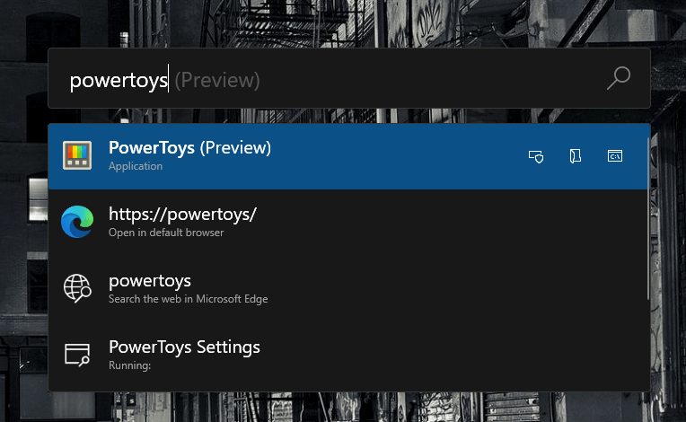 PowerToys run web searches
