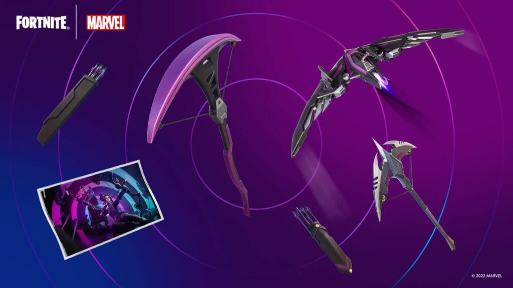 Marvel's Hawkeye content in Fortnite video game