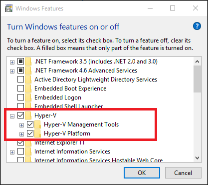 enable hyper-v on windows 10