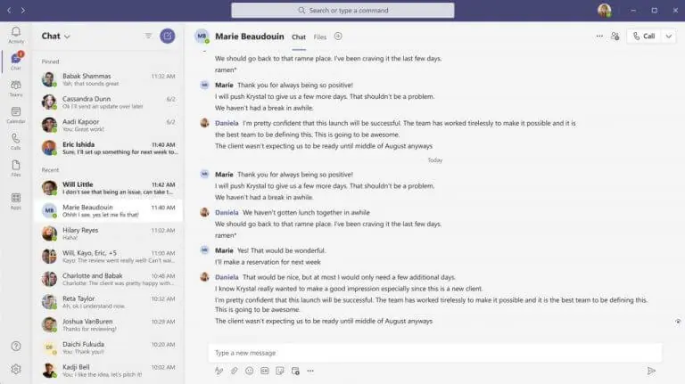 Microsoft Teams krijgt een nieuwe compacte modus voor chats - OnMSFT.com - 1 februari 2022