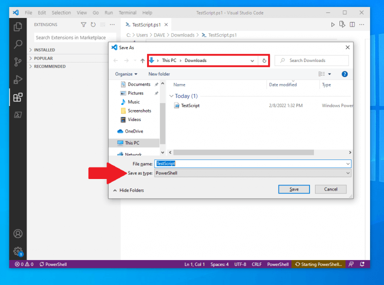 How to create and run a PowerShell script file on Windows 11 or 10