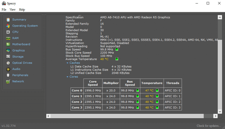 cpu temperature