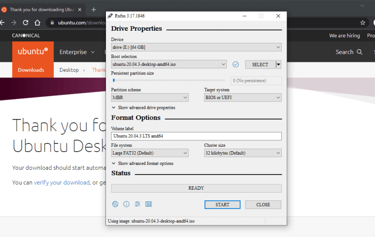 installing rufus on hard disk