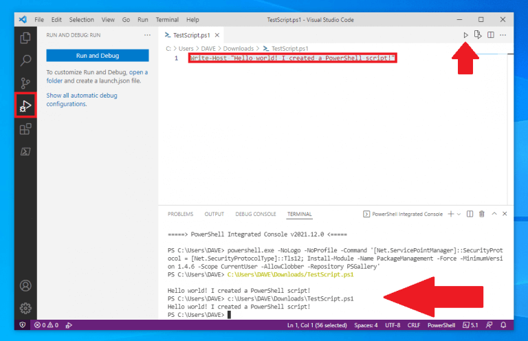 How to create and run a PowerShell script file on Windows 11 or 10