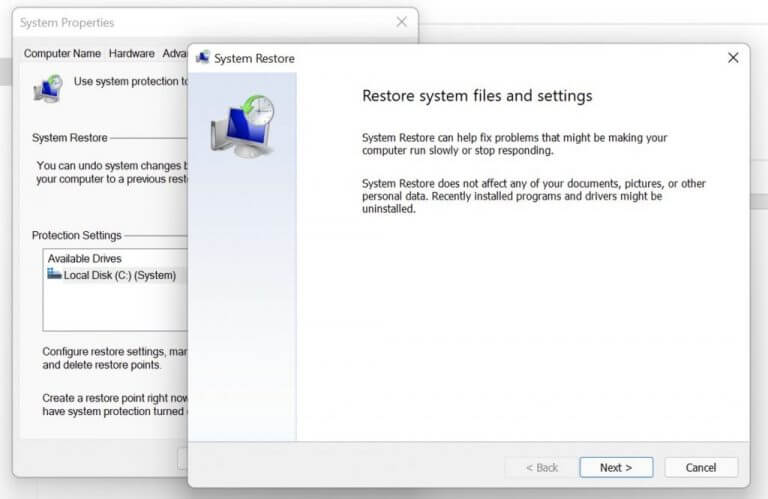 How To Recover Deleted Files In Windows 10 Or Windows 11 - System Restore system restore