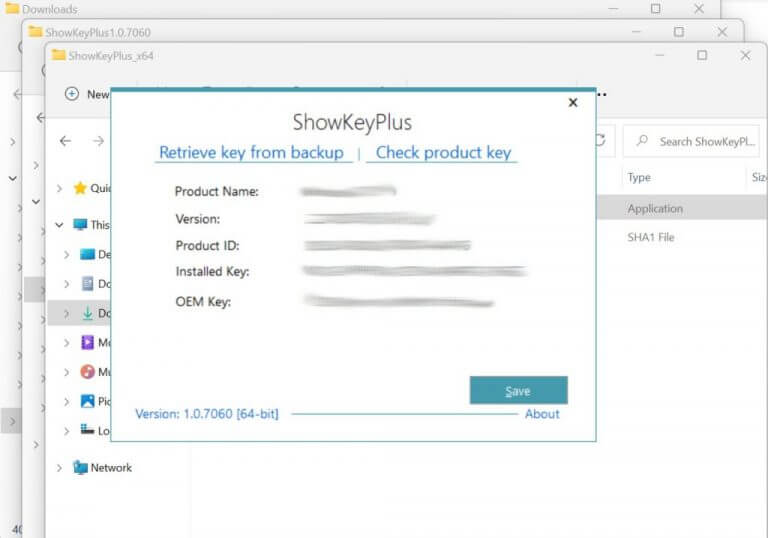 find out windows product key with showkeyplus