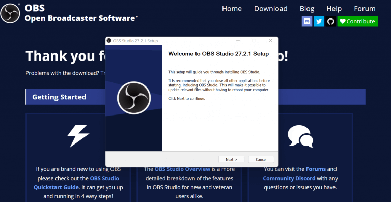 obs setup