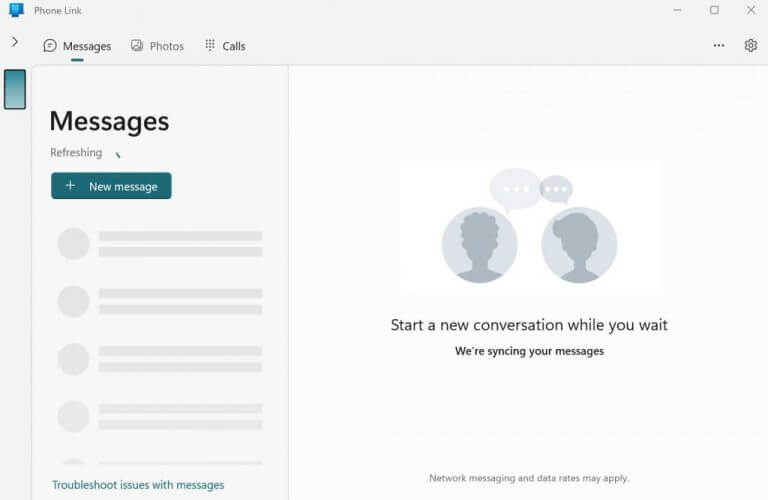 telephone link messages