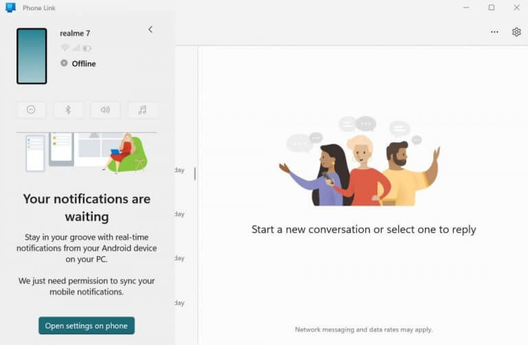 telephone link messages