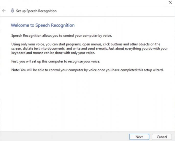 windows speech recognition