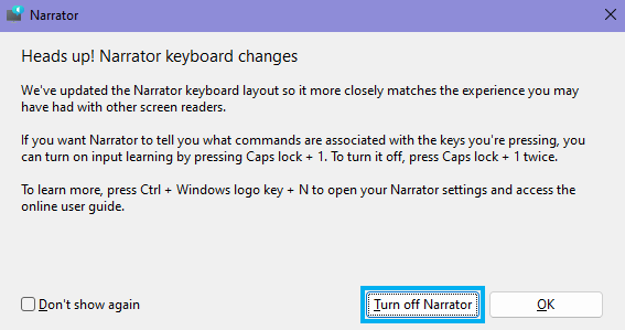 WINDOWS 11 NArrator