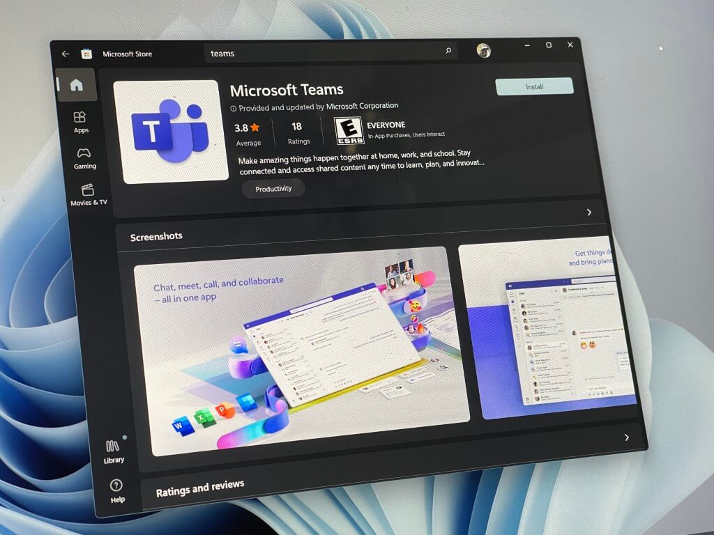 Microsoft Teams is now available in the Microsoft Store on Windows 10 and Windows 11 - OnMSFT.com - May 17, 2022