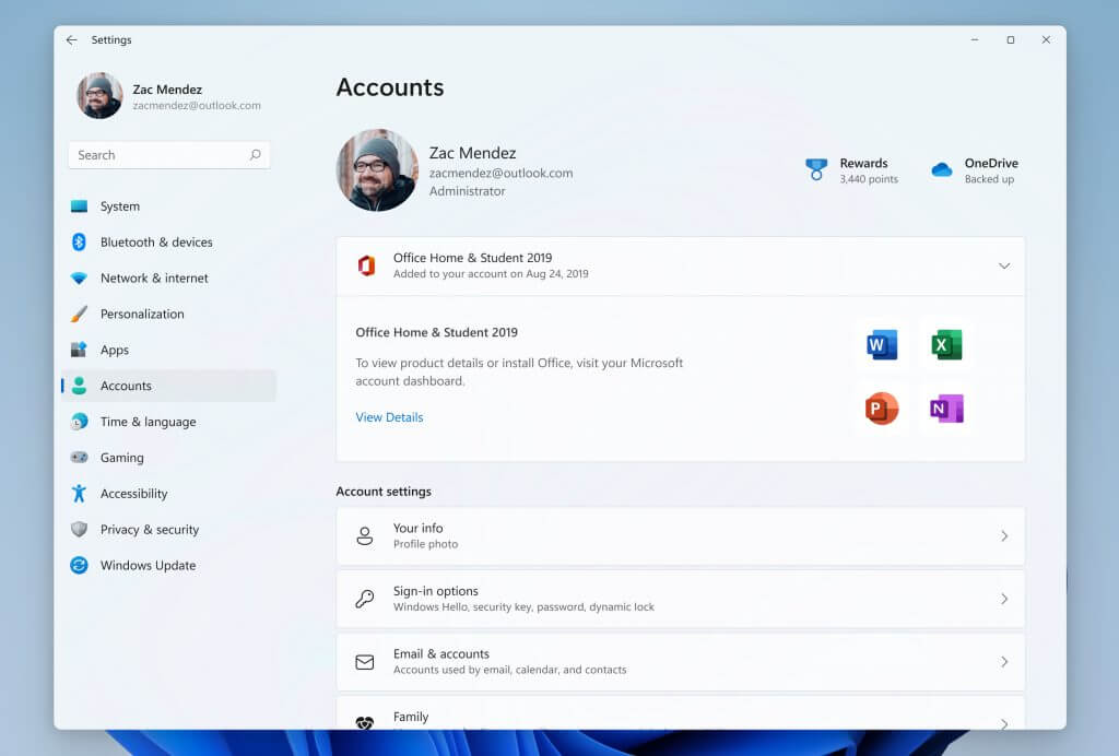 Windows 11 Dev Channel build 25126 brings new account settings page improvements - OnMSFT.com - May 25, 2022